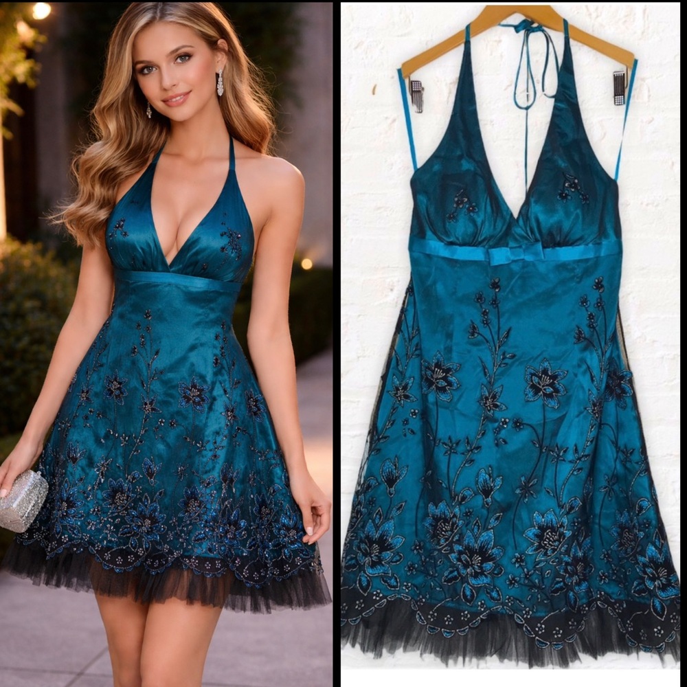 Y2K Morgan & Co. sleeveless party, homecoming, prom dress size 3/4 Hoco formal